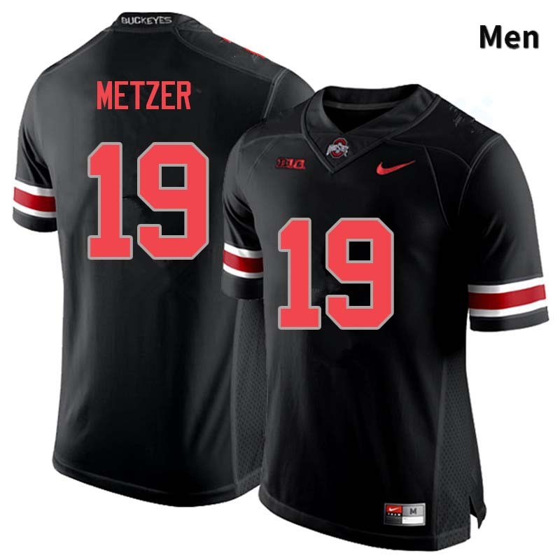 Ohio State Buckeyes Jake Metzer Men's #19 Blackout Authentic Stitched College Football Jersey